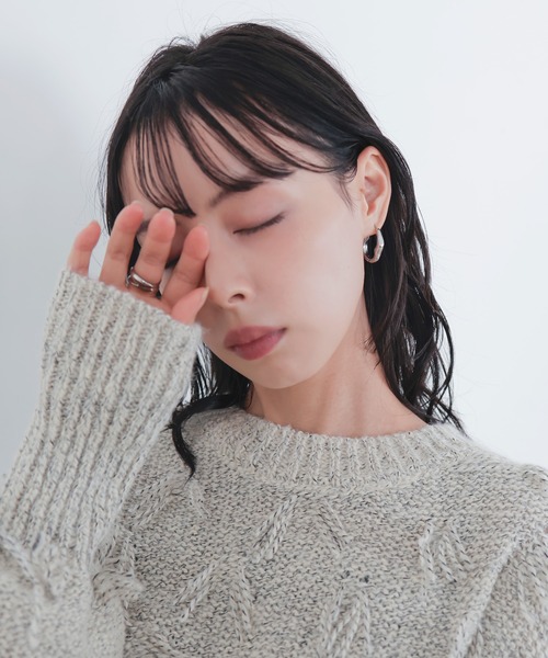 LIAN（リアン）の「ニュアンスフープピアス（ピアス（両耳用）・レディース・ゴールド/シルバー・FREE）」の9枚目の写真