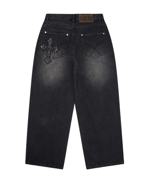 AKM CROS2 Denim Pants (Black)（デニムパンツ）｜AAKAM（アーカム）の