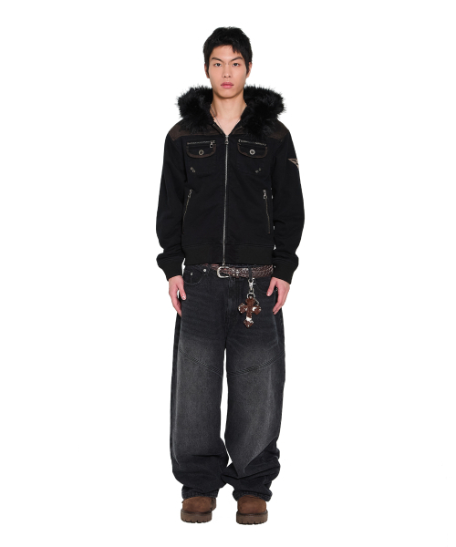 AAKAM(アーカム)の「AKM CROS2 Denim Pants (Black)(デニムパンツ・レディース・その他・1/2)」の10枚目の写真