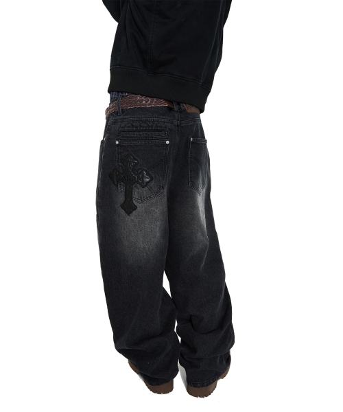 AAKAM(アーカム)の「AKM CROS2 Denim Pants (Black)(デニムパンツ・レディース・その他・1/2)」の14枚目の写真