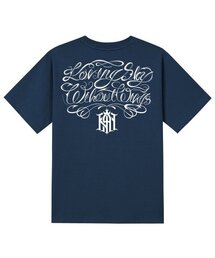 KTN0019 チカノレタリング 半袖Tシャツ - ネイビー