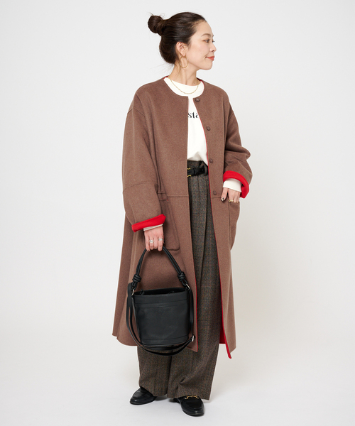B.C STOCK（ベーセーストック）の「ファー切り替えバッグ（ショルダーバッグ・レディース・ベージュ/レッド/ブラック・FREE）」の4枚目の写真