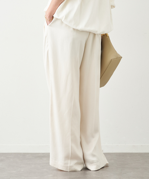 Deuxieme Classe（ドゥーズィエムクラス）の「*CUPRA TUCK パンツ（スラックス・レディース・ホワイト・34/36/38）」の9枚目の写真