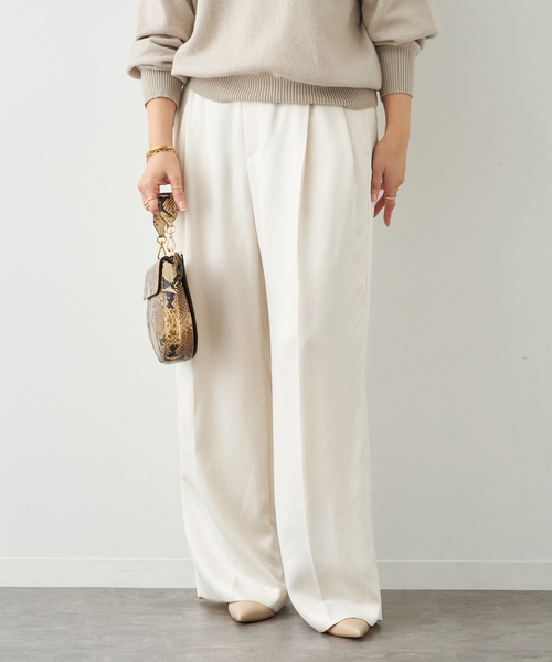 Deuxieme Classe（ドゥーズィエムクラス）の「*CUPRA TUCK パンツ（スラックス・レディース・ホワイト・34/36/38）」の13枚目の写真