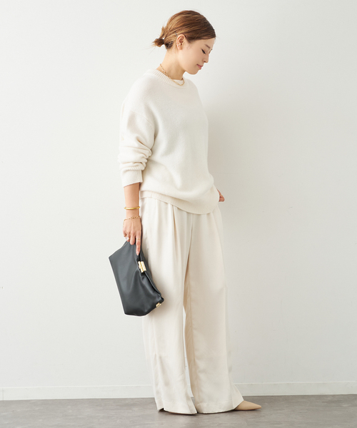 Deuxieme Classe（ドゥーズィエムクラス）の「*CUPRA TUCK パンツ（スラックス・レディース・ホワイト・34/36/38）」の19枚目の写真