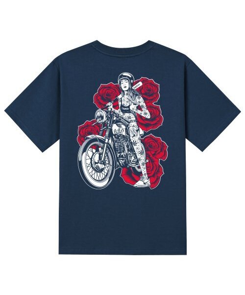 KAN6312(カン6312)の「KTN0151 チカノガールズバイク 半袖Tシャツ - ネイビー(Tシャツ/カットソー・メンズ・その他・SMALL/MEDIUM/LARGE/X-LARGE)」の1枚目の写真