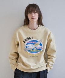 デジタルワシグラフィックスウェットシャツ_イエロー