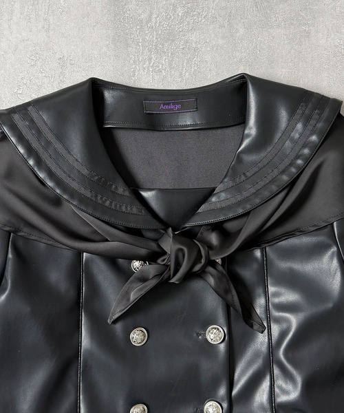 PUレザーセーラーセットアップ（セットアップ）｜Amilige