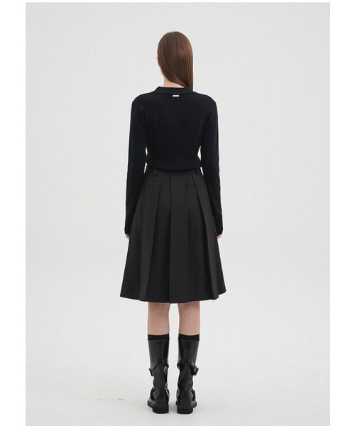 MICANE(ミケーネ)の「ジョビ ピンタック ミディスカート(スカート・レディース・チャコール/ブラック・X-SMALL/SMALL/MEDIUM/LARGE/X-LARGE/XX-LARGE)」の6枚目の写真