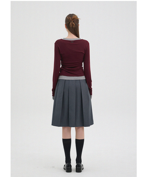 MICANE(ミケーネ)の「ジョビ ピンタック ミディスカート(スカート・レディース・チャコール/ブラック・X-SMALL/SMALL/MEDIUM/LARGE/X-LARGE/XX-LARGE)」の10枚目の写真