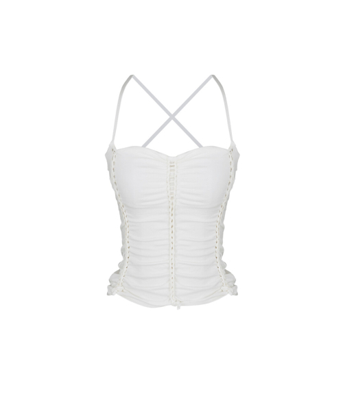 KASHIKO(カシコ)の「Braided Sleeveless Ivory(Tシャツ/カットソー・レディース・その他・FREE)」の1枚目の写真