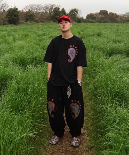 A NOTHING(アナッシング)の「ペイズリープリントカットアウト1/2Tシャツ(チャコール)(Tシャツ/カットソー・レディース・その他・MEDIUM/LARGE)」の14枚目の写真