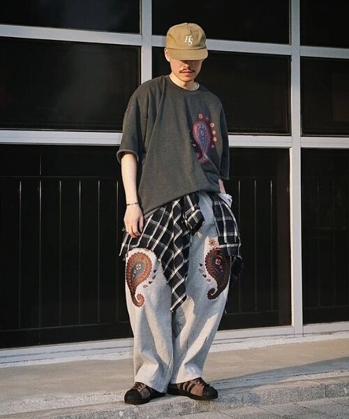 A NOTHING(アナッシング)の「ペイズリープリントカットアウト1/2Tシャツ(チャコール)(Tシャツ/カットソー・レディース・その他・MEDIUM/LARGE)」の17枚目の写真