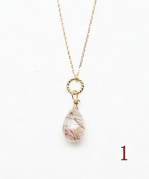 sowi（ソーイ）の「【ZOZOTOWN限定】K10YG グリーン/レッド ルチルクォーツ ネックレス（各1点もの）（ネックレス・レディース・その他7/その他5/その他4/レッド系その他5/レッド系その他4/その他6/その他3/その他2/その他1/レッド系その他3/その他10/その他8/レッド系その他/レッド系その他2/その他9・40cm）」の2枚目の写真