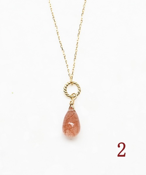 sowi（ソーイ）の「【ZOZOTOWN限定】K10YG グリーン/レッド ルチルクォーツ ネックレス（各1点もの）（ネックレス・レディース・その他7/その他5/その他4/レッド系その他5/レッド系その他4/その他6/その他3/その他2/その他1/レッド系その他3/その他10/その他8/レッド系その他/レッド系その他2/その他9・40cm）」の3枚目の写真