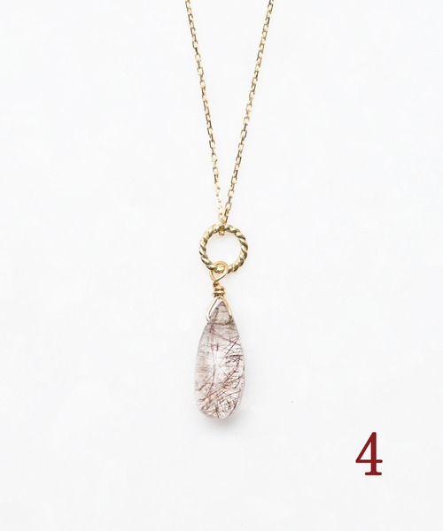 sowi（ソーイ）の「【ZOZOTOWN限定】K10YG グリーン/レッド ルチルクォーツ ネックレス（各1点もの）（ネックレス・レディース・その他7/その他5/その他4/レッド系その他5/レッド系その他4/その他6/その他3/その他2/その他1/レッド系その他3/その他10/その他8/レッド系その他/レッド系その他2/その他9・40cm）」の5枚目の写真