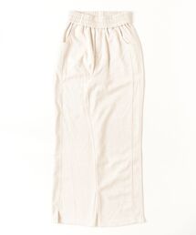 裾スリット ヘリンボーン ワイド パンツ