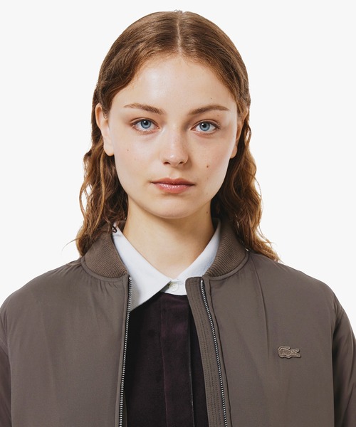 LACOSTE（ラコステ）の「撥水ストレッチ MA-1ダウンコート（ダウンジャケット/コート・レディース・ダークブラウン/ブラック・36/34/38/40）」の15枚目の写真