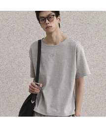 SENTAIR（センテア）の「Uネック半袖Tシャツ_メランジグレー（Tシャツ/カットソー）」