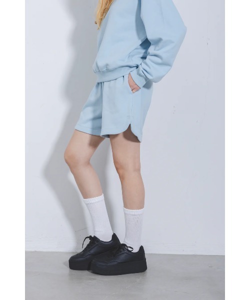 Beyond Basics(ビヨンド ベーシックス)の「GOAT / 13.5oz SWEAT SHORTS(スウェットパンツ・レディース・ブラック/サックスブルー/アイボリー/ライトイエロー/ヘザーグレー・S/M)」の19枚目の写真