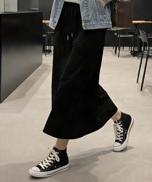 cammie(キャミー)の「ロングニットスカート(スカート・レディース・ブラック/グレー・L/M)」の4枚目の写真