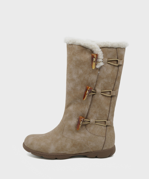 FOGGY MOODY(ポギムディ)の「Mist 0035. Toggle Button Fur Boots - 2colors(ブーツ・レディース・ブラック/Beige・22.5cm/23cm/23.5cm/24cm/24.5cm/25cm)」の18枚目の写真