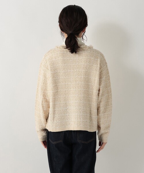 Afternoon Tea(アフタヌーンティー)の「ツイードライクカーディガン(カーディガン/ボレロ・レディース・アイボリー・MEDIUM)」の2枚目の写真