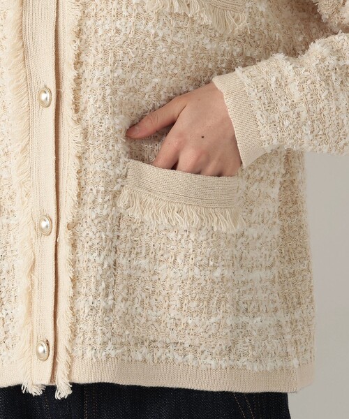 Afternoon Tea(アフタヌーンティー)の「ツイードライクカーディガン(カーディガン/ボレロ・レディース・アイボリー・MEDIUM)」の5枚目の写真