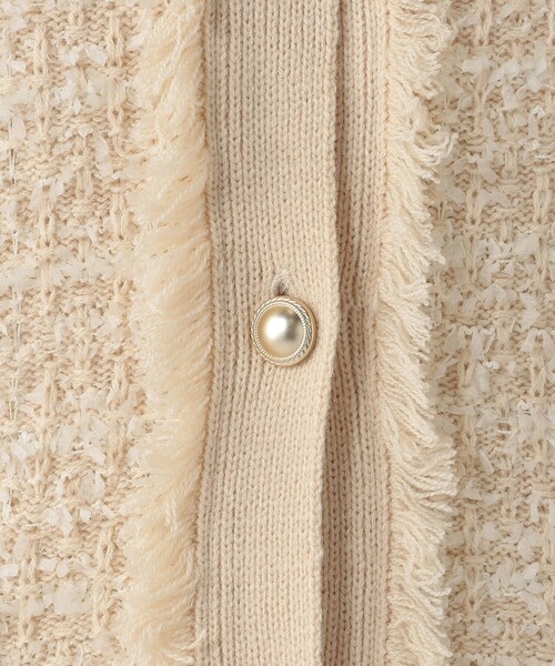 Afternoon Tea(アフタヌーンティー)の「ツイードライクカーディガン(カーディガン/ボレロ・レディース・アイボリー・MEDIUM)」の6枚目の写真