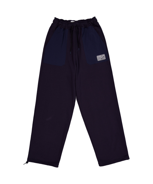 [UPDRAFT] PATCH POCKET COTTON MAN SWEAT PANTS NAVY