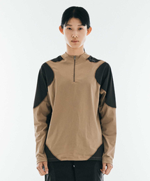 COLDWARM（コールドウォーム）の「paneled half-zip (beige/charcoal) -small fit-（その他トップス）」