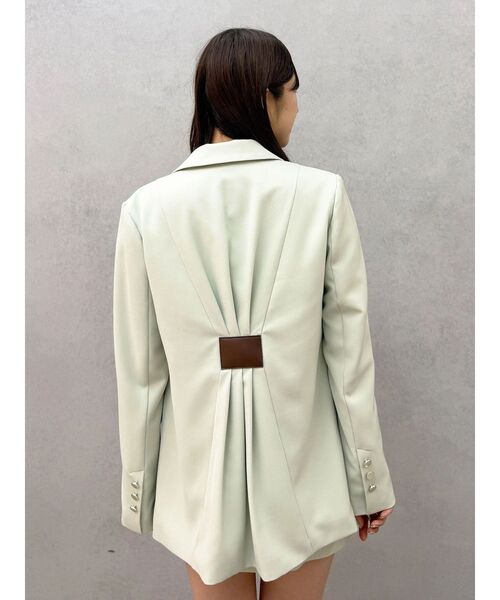 MERCURYDUO（マーキュリーデュオ）の「【セットアップ着用可】バックドレープジャケット（テーラードジャケット・レディース・アイボリー/ブラウン/ミント・MEDIUM/SMALL）」の14枚目の写真