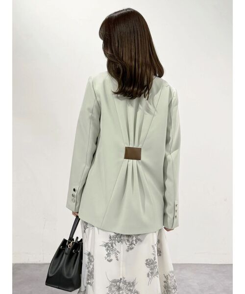 MERCURYDUO（マーキュリーデュオ）の「【セットアップ着用可】バックドレープジャケット（テーラードジャケット・レディース・アイボリー/ブラウン/ミント・MEDIUM/SMALL）」の16枚目の写真