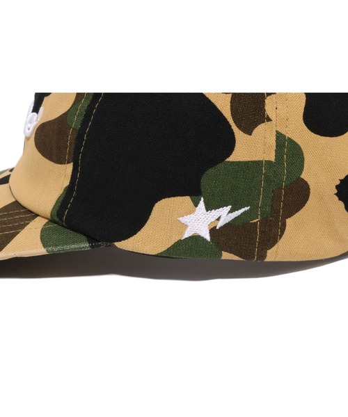 A BATHING APE(アベイシングエイプ)の「1ST CAMO BAPE PANEL CAP(キャップ・レディース・グリーン/イエロー・FREE)」の10枚目の写真