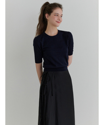 Sandy half knit (navy)