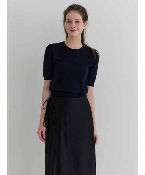 RE_L（リエル）の「Sandy half knit (navy)（ニット/セーター・レディース・その他・FREE）」の2枚目の写真