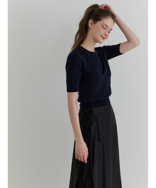 RE_L（リエル）の「Sandy half knit (navy)（ニット/セーター・レディース・その他・FREE）」の3枚目の写真