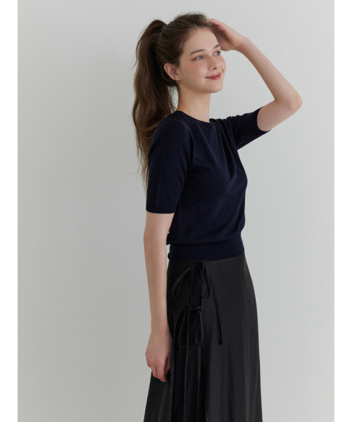 RE_L（リエル）の「Sandy half knit (navy)（ニット/セーター・レディース・その他・FREE）」の4枚目の写真