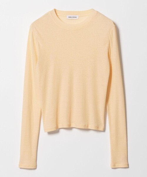 EMMEL REFINES（エメルリファインズ）の「＜EMMEL REFINES＞EM テレコ クルーネック ロングスリーブ（Tシャツ/カットソー・レディース・ライム/シャーベット/ライトブルー・FREE）」の3枚目の写真