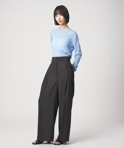 EMMEL REFINES（エメルリファインズ）の「＜EMMEL REFINES＞EM テレコ クルーネック ロングスリーブ（Tシャツ/カットソー・レディース・ライム/シャーベット/ライトブルー・FREE）」の10枚目の写真