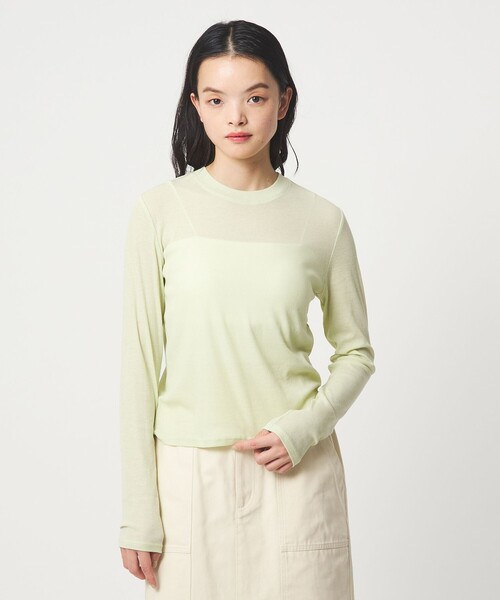 EMMEL REFINES（エメルリファインズ）の「＜EMMEL REFINES＞EM テレコ クルーネック ロングスリーブ（Tシャツ/カットソー・レディース・ライム/シャーベット/ライトブルー・FREE）」の13枚目の写真
