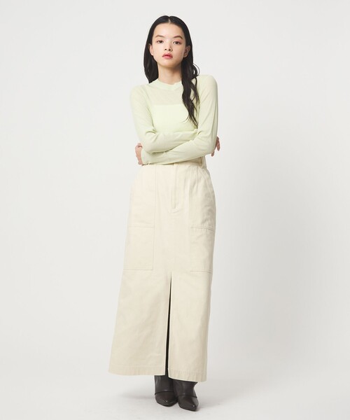 EMMEL REFINES（エメルリファインズ）の「＜EMMEL REFINES＞EM テレコ クルーネック ロングスリーブ（Tシャツ/カットソー・レディース・ライム/シャーベット/ライトブルー・FREE）」の15枚目の写真