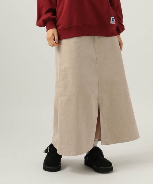 BAYFLOW（ベイフロー）の「[ストレッチ入り]コーデュロイフレアスカート（スカート・レディース・グレイッシュベージュ/ブラウン・FREE）」の2枚目の写真