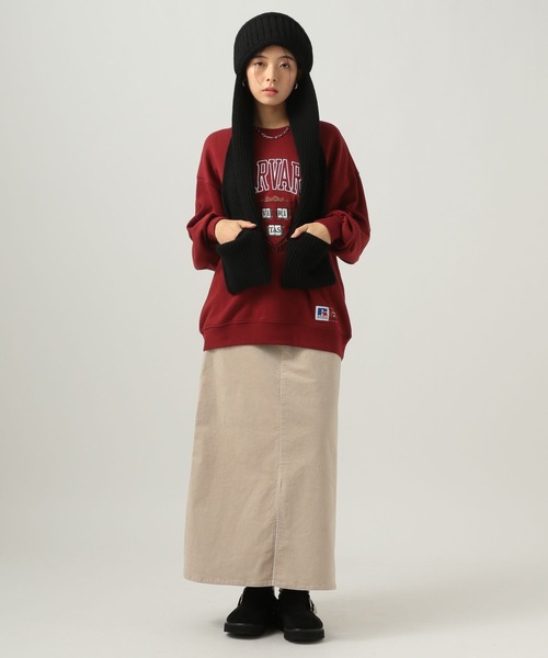 BAYFLOW（ベイフロー）の「[ストレッチ入り]コーデュロイフレアスカート（スカート・レディース・グレイッシュベージュ/ブラウン・FREE）」の3枚目の写真