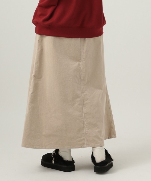 BAYFLOW（ベイフロー）の「[ストレッチ入り]コーデュロイフレアスカート（スカート・レディース・グレイッシュベージュ/ブラウン・FREE）」の5枚目の写真