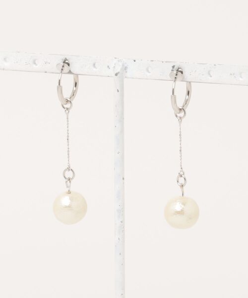 NOLITA LABORATORY(ノリータラボラトリー)の「【 NOLITA / ノリータ 】コットンパール ロングチェーンフープ イヤリング JOY-SOU(イヤリング・レディース・シルバー・FREE)」の5枚目の写真