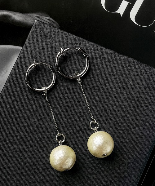 NOLITA LABORATORY(ノリータラボラトリー)の「【 NOLITA / ノリータ 】コットンパール ロングチェーンフープ イヤリング JOY-SOU(イヤリング・レディース・シルバー・FREE)」の2枚目の写真