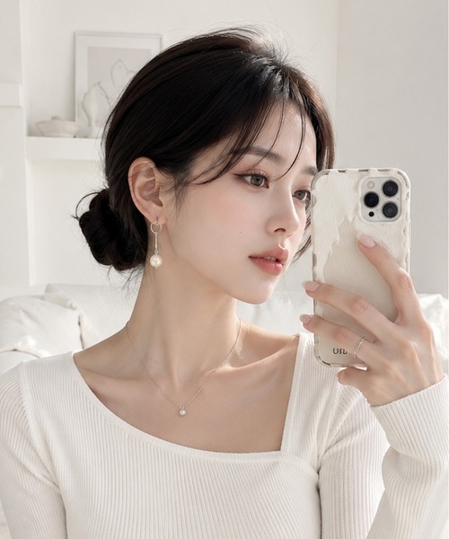 NOLITA LABORATORY(ノリータラボラトリー)の「【 NOLITA / ノリータ 】コットンパール ロングチェーンフープ イヤリング JOY-SOU(イヤリング・レディース・シルバー・FREE)」の7枚目の写真
