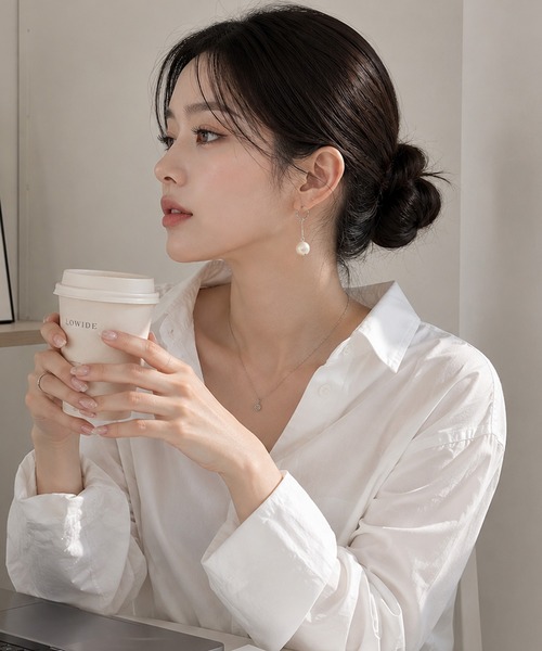 NOLITA LABORATORY(ノリータラボラトリー)の「【 NOLITA / ノリータ 】コットンパール ロングチェーンフープ イヤリング JOY-SOU(イヤリング・レディース・シルバー・FREE)」の8枚目の写真