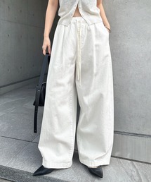 andme（アンドミー）の「コクーンイージーワイドパンツ【デニム/ツイル】（デニムパンツ）」